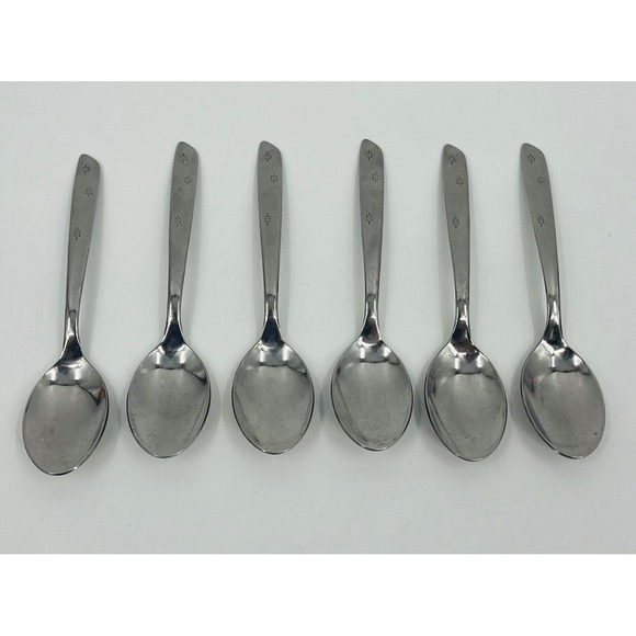 Superior Other - Set Of 6 Vintage Superior Stainless Atomic Night Sky Teaspoons MCM USA